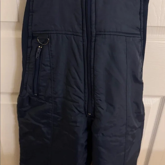 '80s Vintage Ski Lion Ski Snow Snowboarding Bib Overalls Navy Size M - Picture 2 of 7